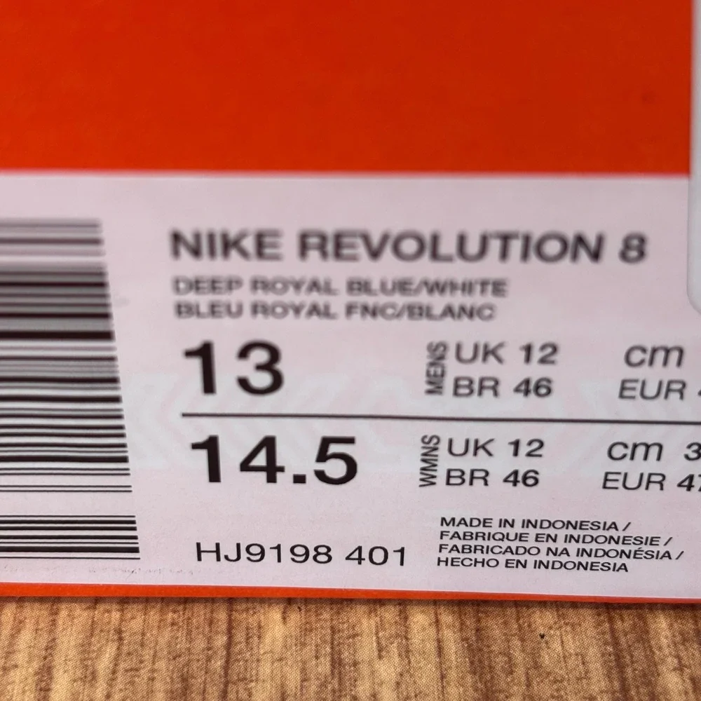 Nike Revolution 8 Running Shoes Mens 13 Blue White HJ9198-401 Sneakers NEW